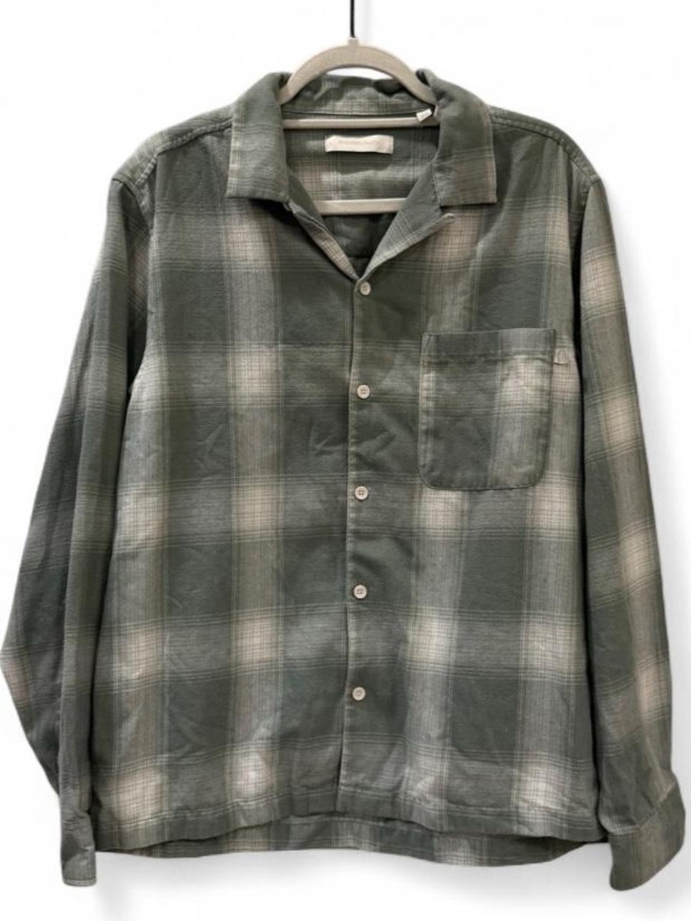 Standard cloth green and white flannel